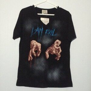 Dom Rebel Montreal by Justin Svatina I Am Evil T-Shirt XL Black V-Neck New